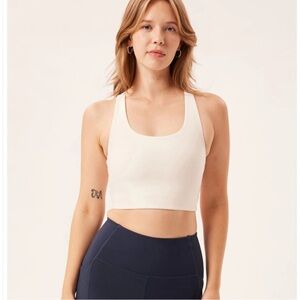 Girlfriend Collective Paloma Racerback Bra, Ivory, size M